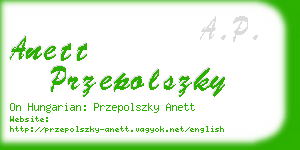 anett przepolszky business card